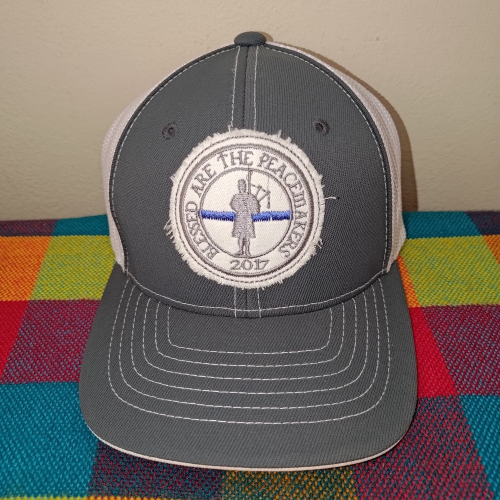 2017 Blessed Are The Peacemakers Trucker Mesh Snapback Hat Cap Youth 6 3/8-6 7/8